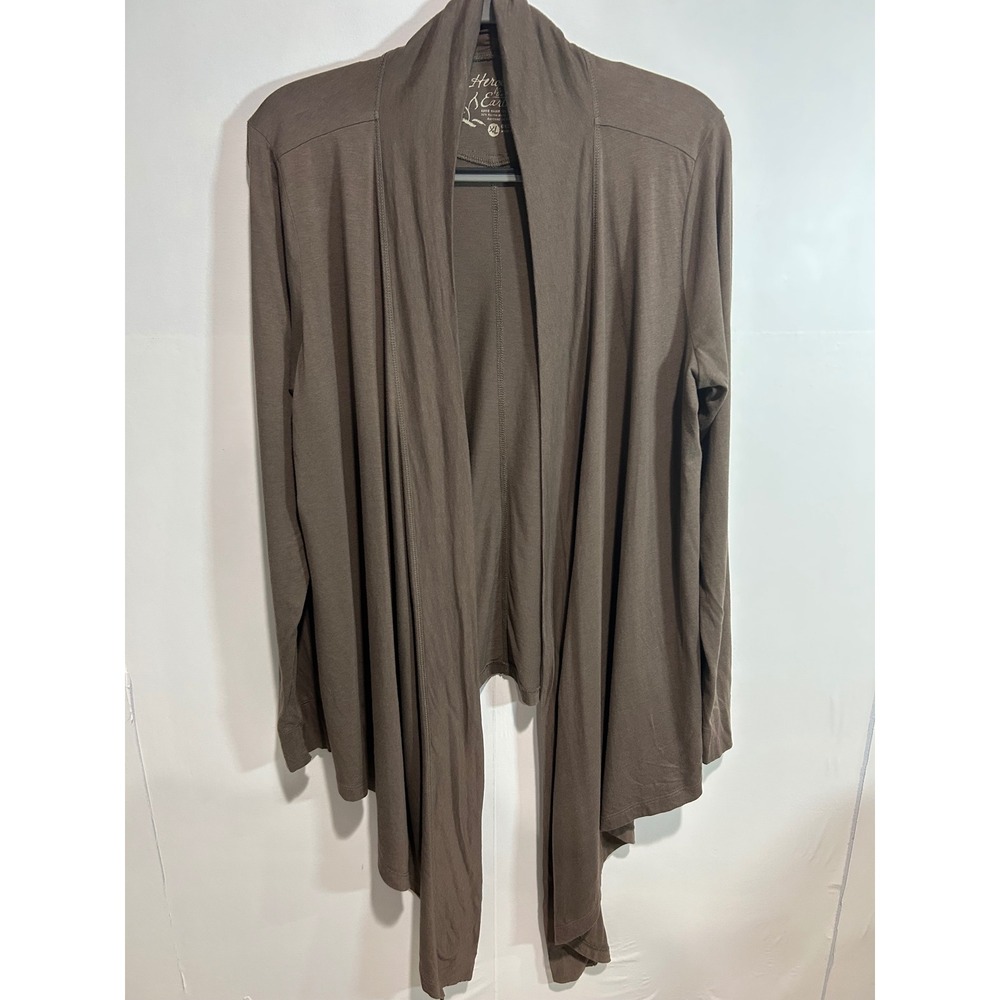 Eddie Bauer Cardigan Women XL Brown Heroes for the Earth Bamboo Neutral Lounge